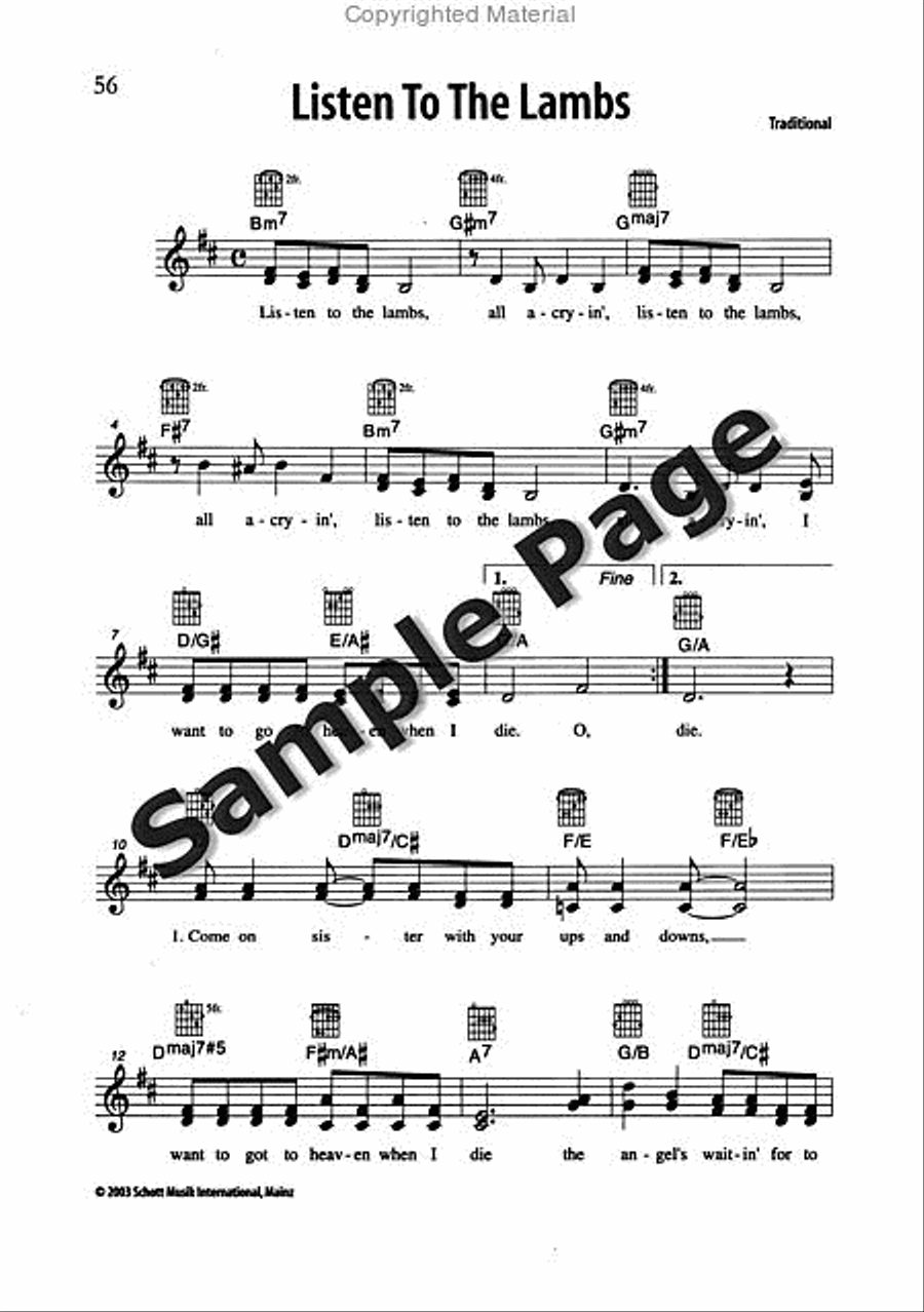 Best of Spirituals & Gospels Acoustic Guitar scores gallery preview page 57