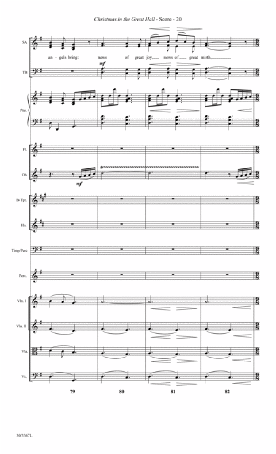 Christmas in the Great Hall - Instrumental Ensemble Score and Parts Choir scores gallery preview page 23