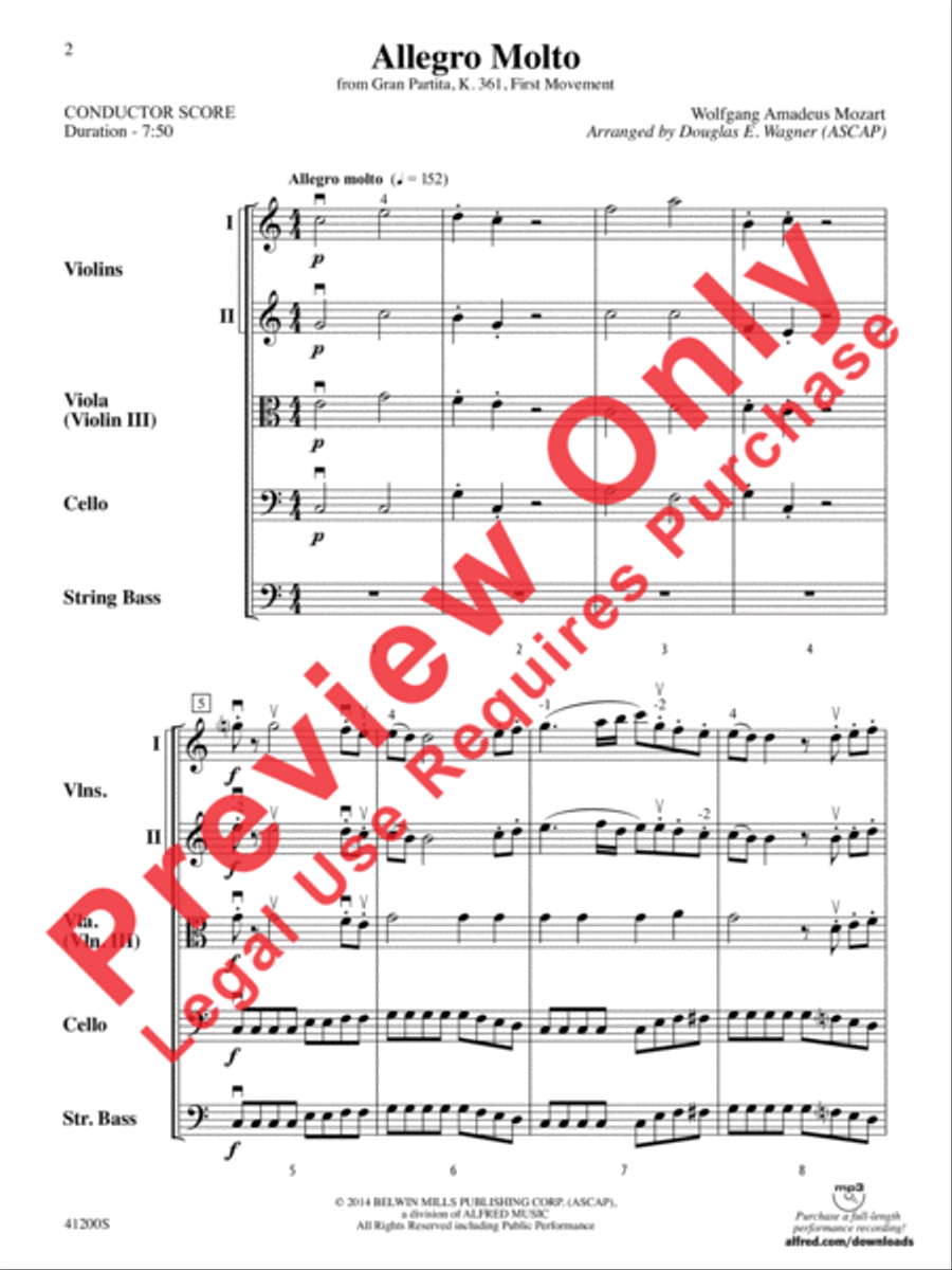 Allegro Molto Allegro Molto String Orchestra scores gallery preview page 3