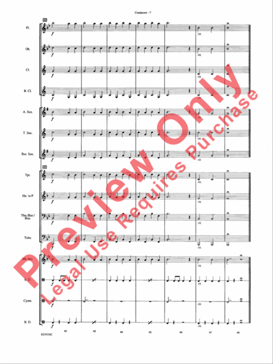Overture 1812 Concert Band scores gallery preview page 9