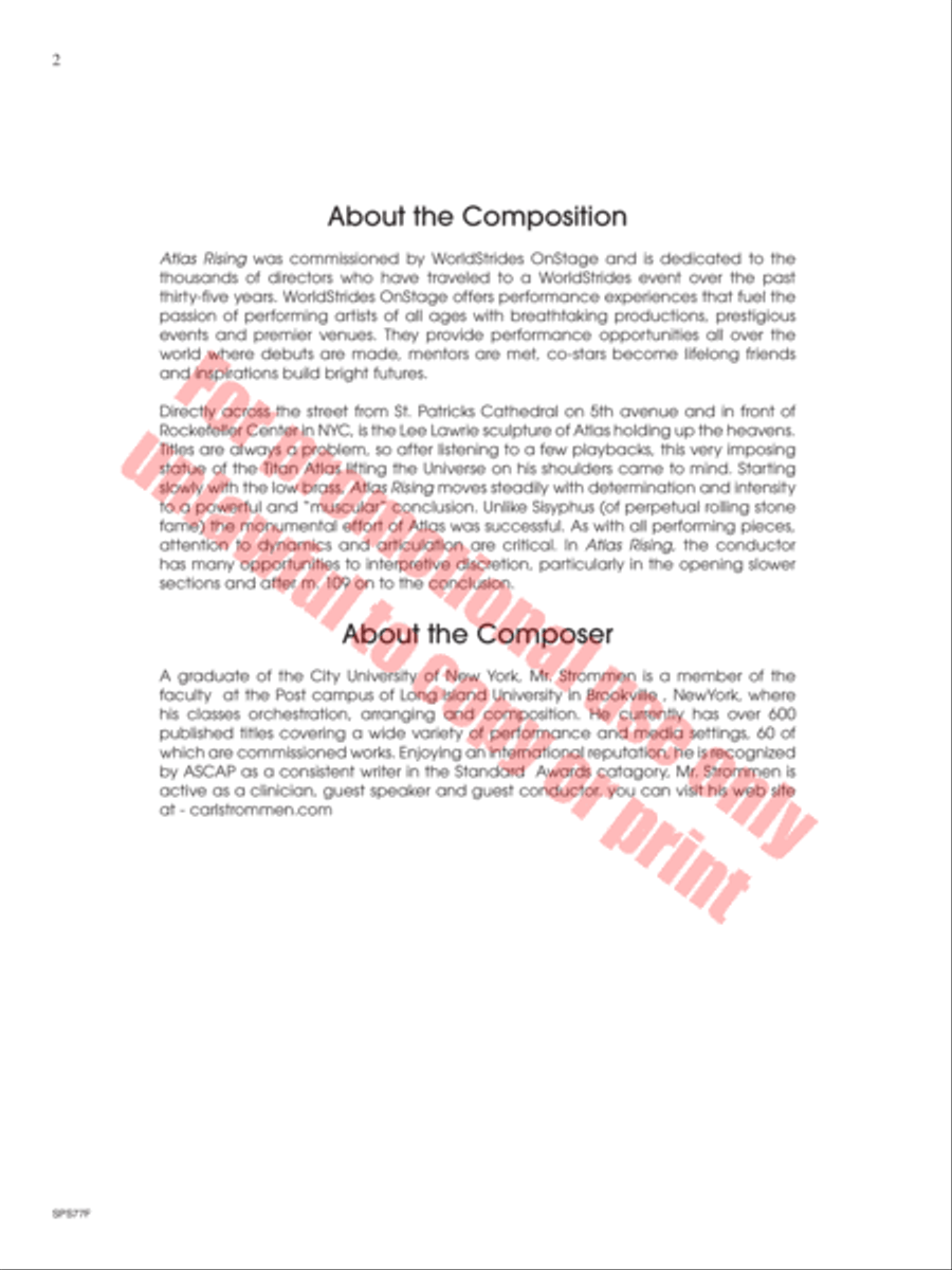 Atlas Rising Concert Band scores gallery preview page 3