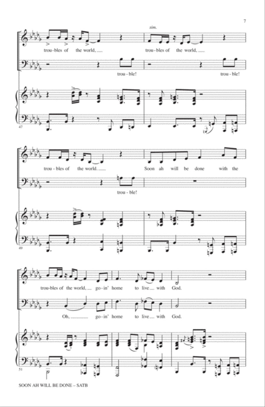 Soon Ah Will Be Done Soon Ah Will Be Done 4-Part scores gallery preview page 5