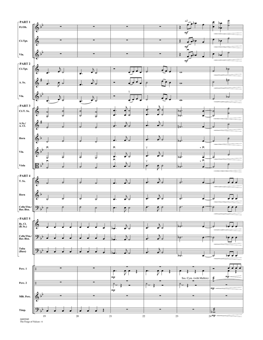 The Forge of Vulcan - Conductor Score (Full Score) Concert Band scores gallery preview page 6