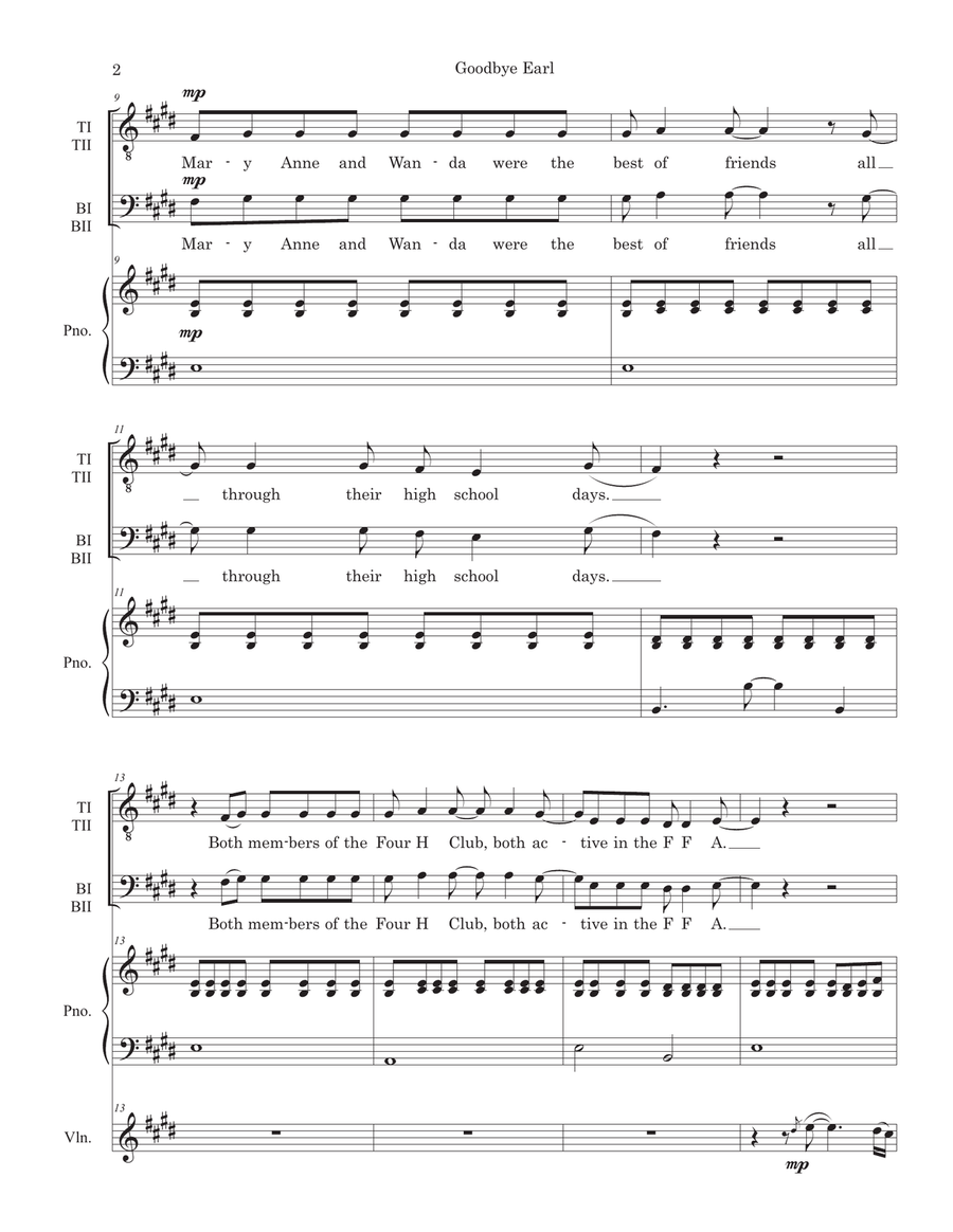 Goodbye Earl Goodbye Earl TTBB scores gallery preview page 2