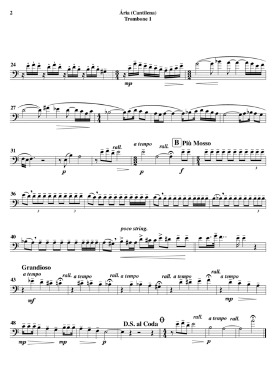 Aria (cantilena) Brass Ensemble scores gallery preview page 3