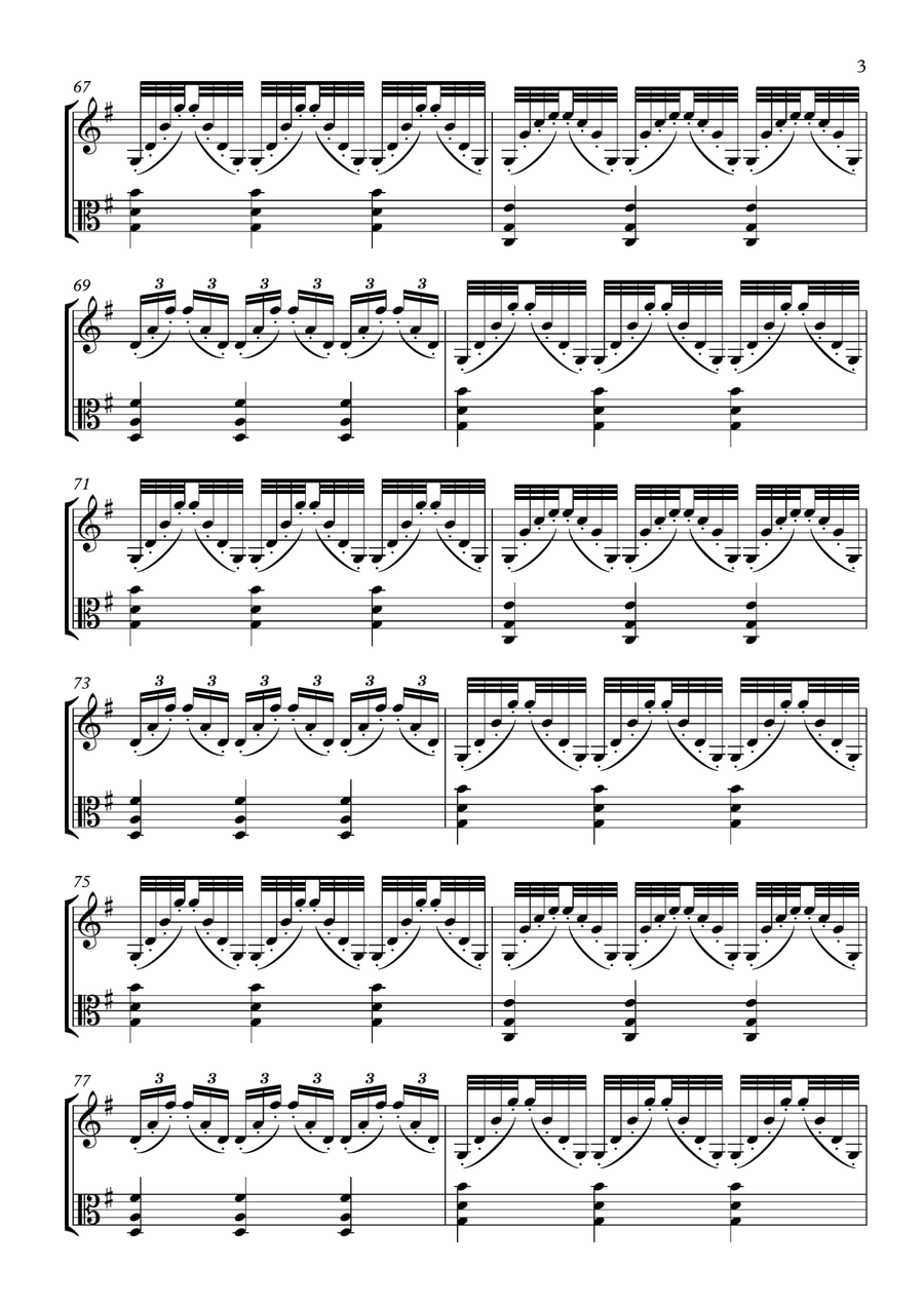 La Musica Notturna Della Strada di Madrid, from Master and Commander arranged for Violin and Viola Viola scores gallery preview page 3