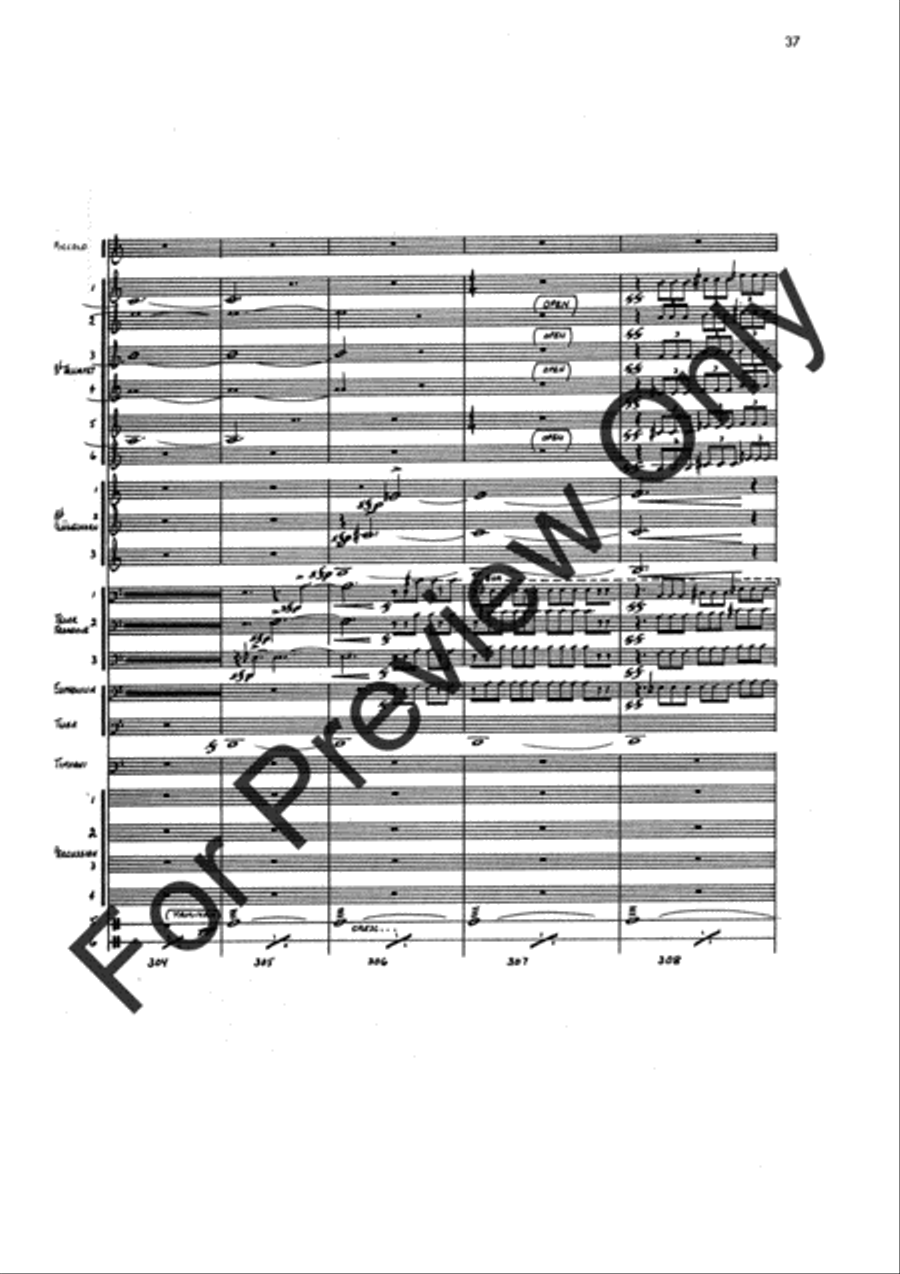 Agincourt Hymn (Score) Concert Band scores gallery preview page 61