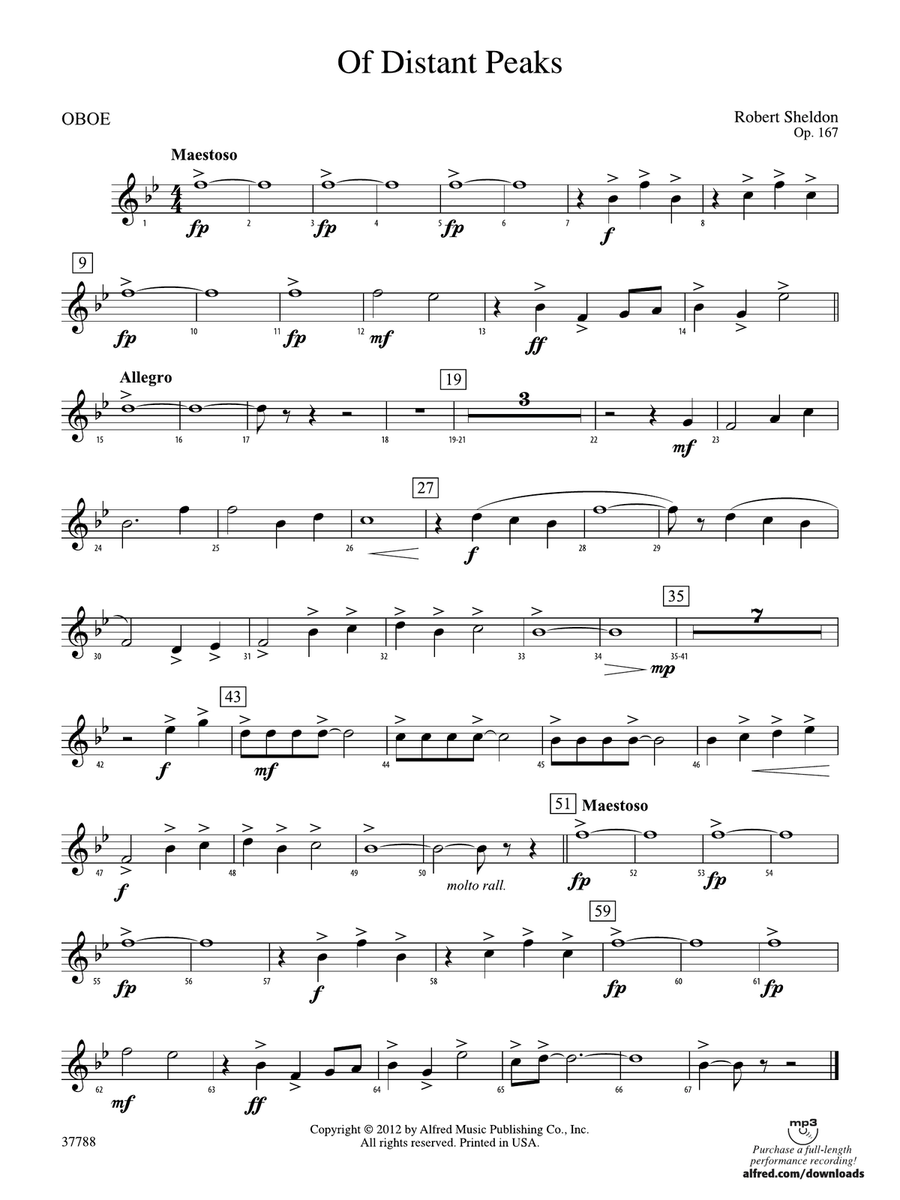 Of Distant Peaks: Oboe