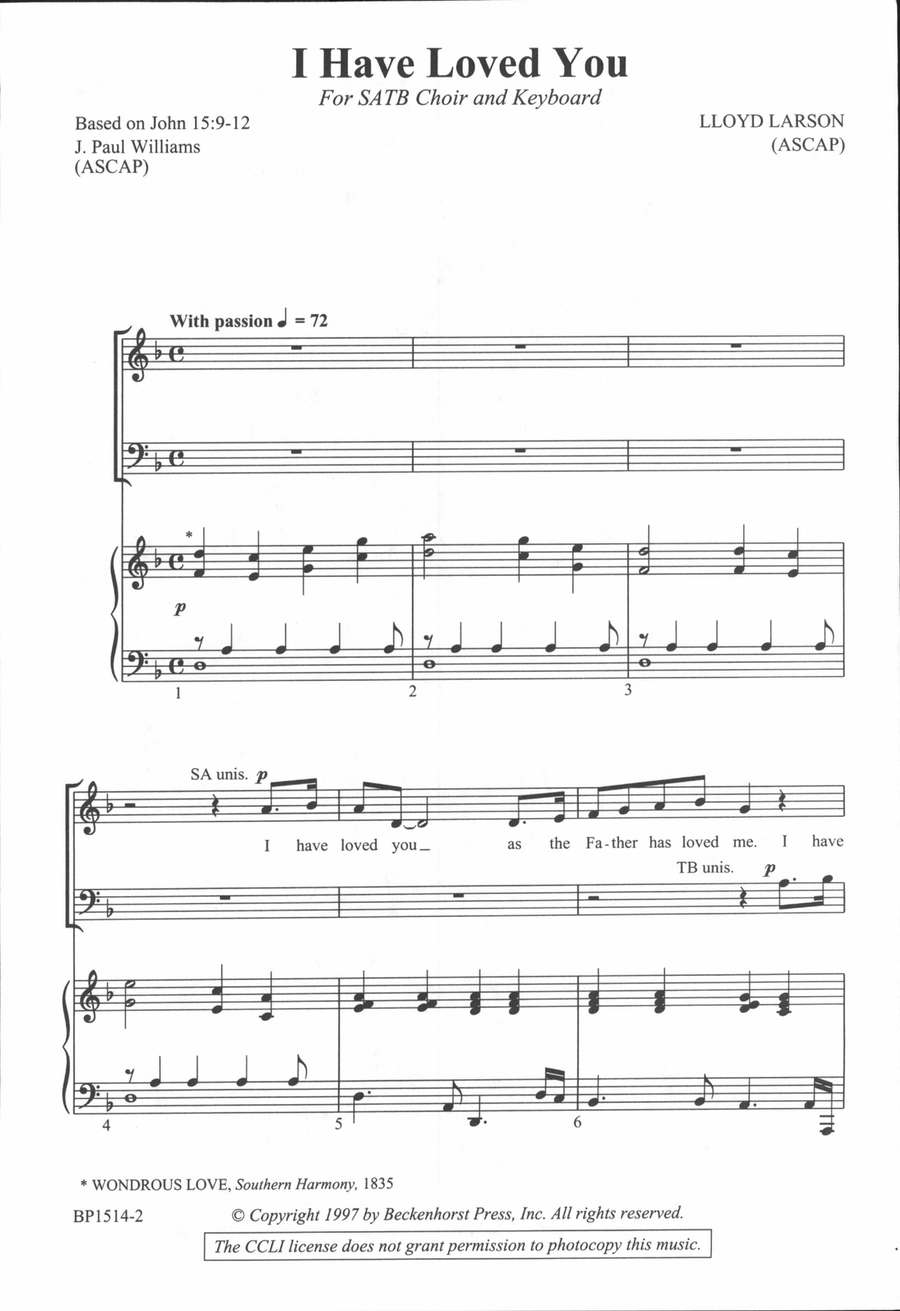 I Have Loved You I Have Loved You 4-Part scores gallery preview page 2