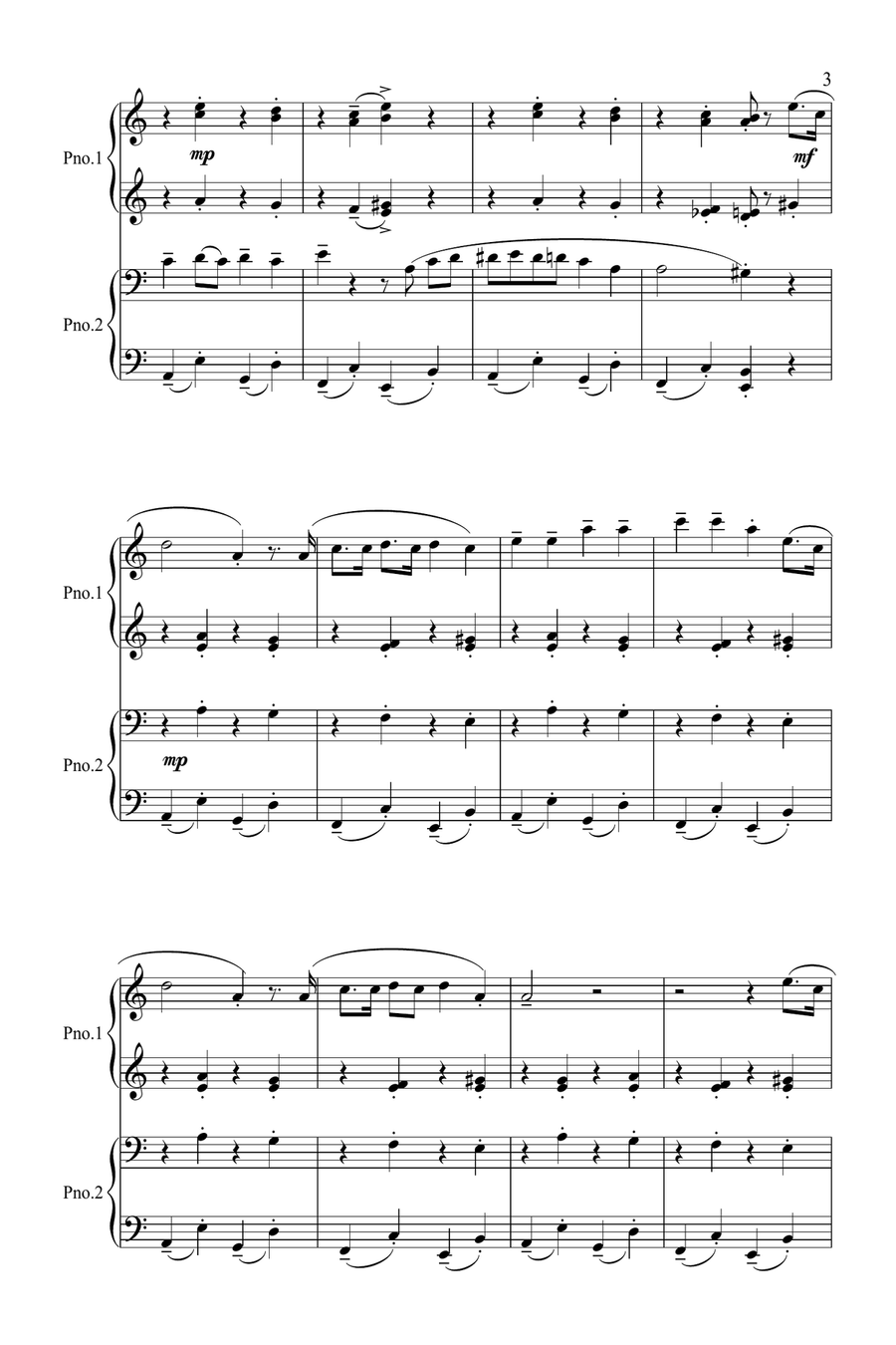 Hit The Road Jack 1 Piano, 4-Hands scores gallery preview page 3