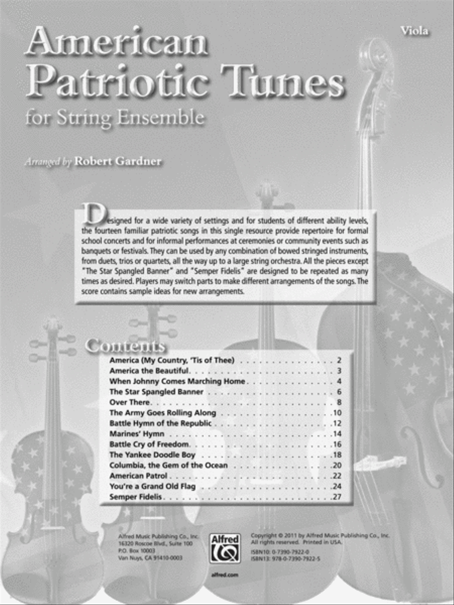 American Patriotic Tunes for String Ensemble Small Ensemble scores gallery preview page 2