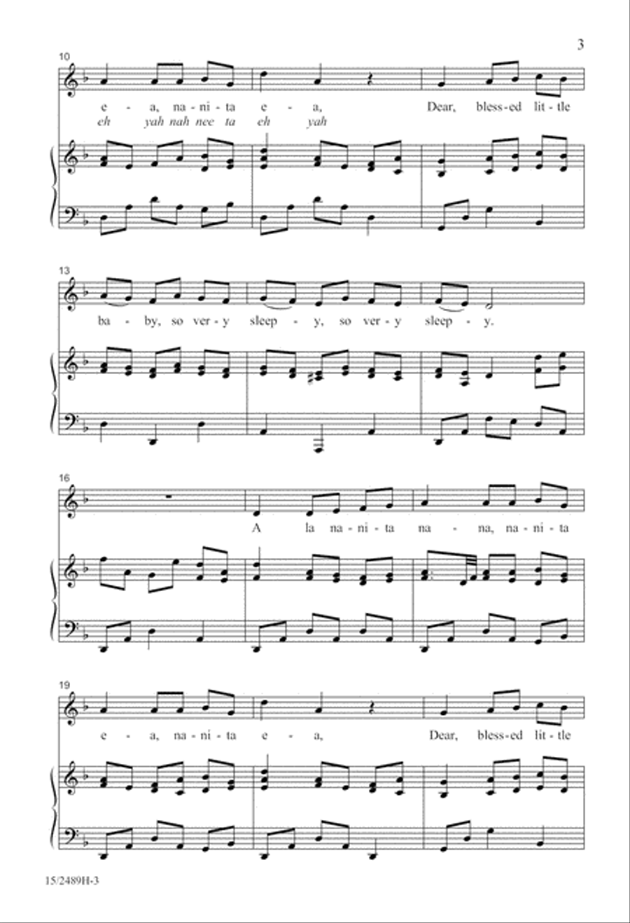 A La Nanita Nana 2-Part scores gallery preview page 4