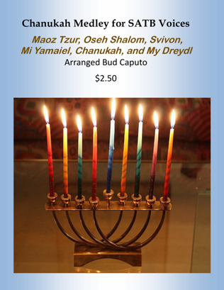 Book cover for Hanukkah Medley for Voices SATB