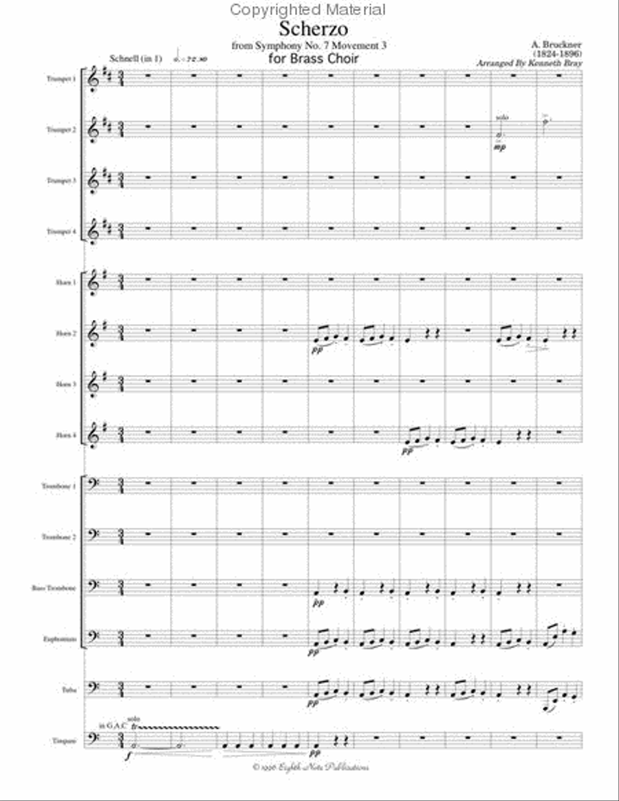 Scherzo (from Symphony No. 7) Small Ensemble scores gallery preview page 2