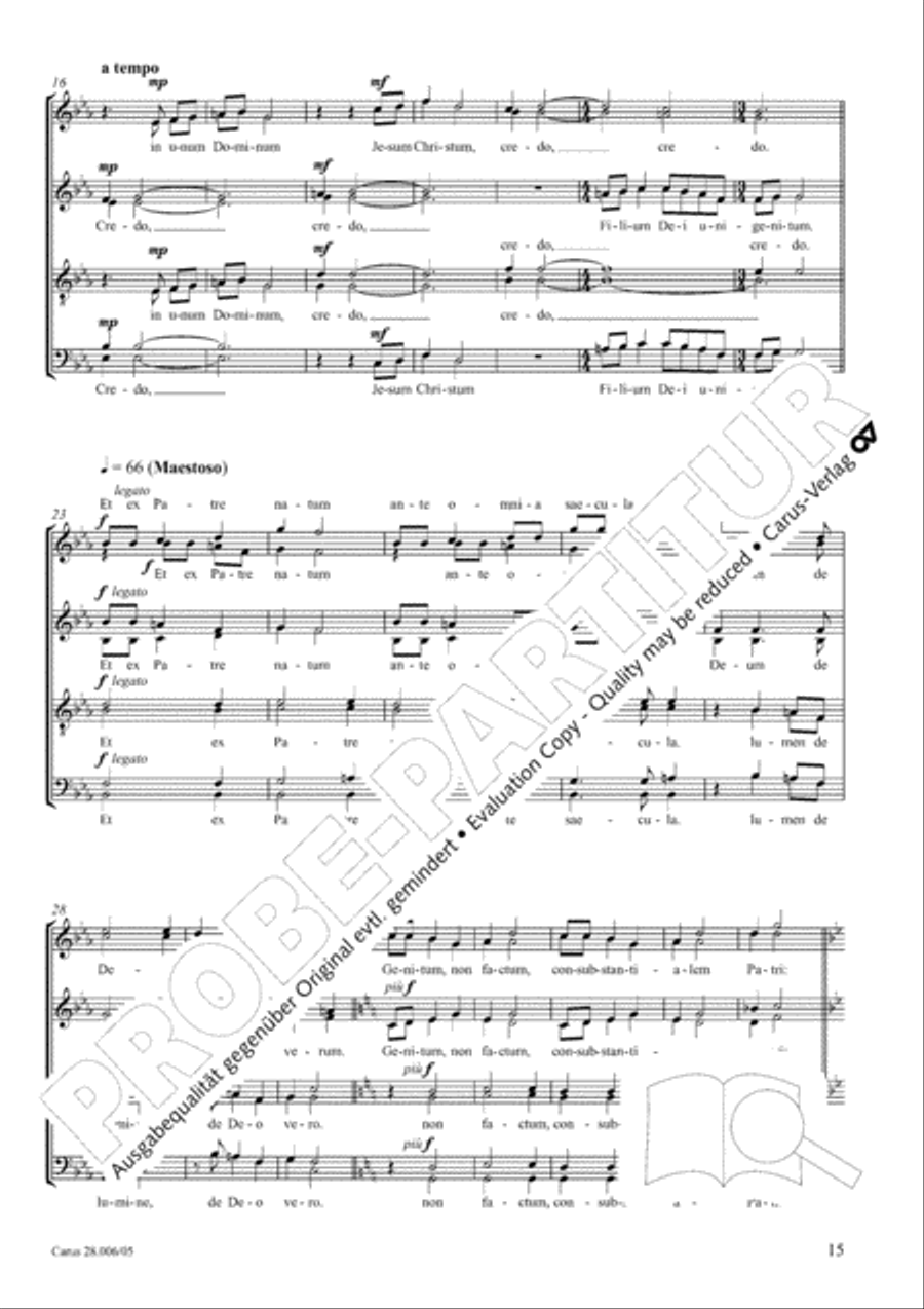 Pastoral Mass 4-Part scores gallery preview page 16