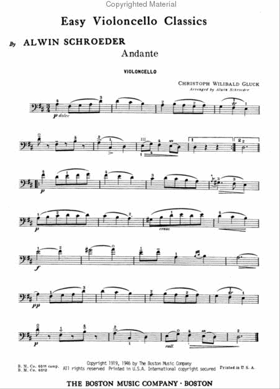Easy Violin Cello Classics Book 1 Cello scores gallery preview page 4