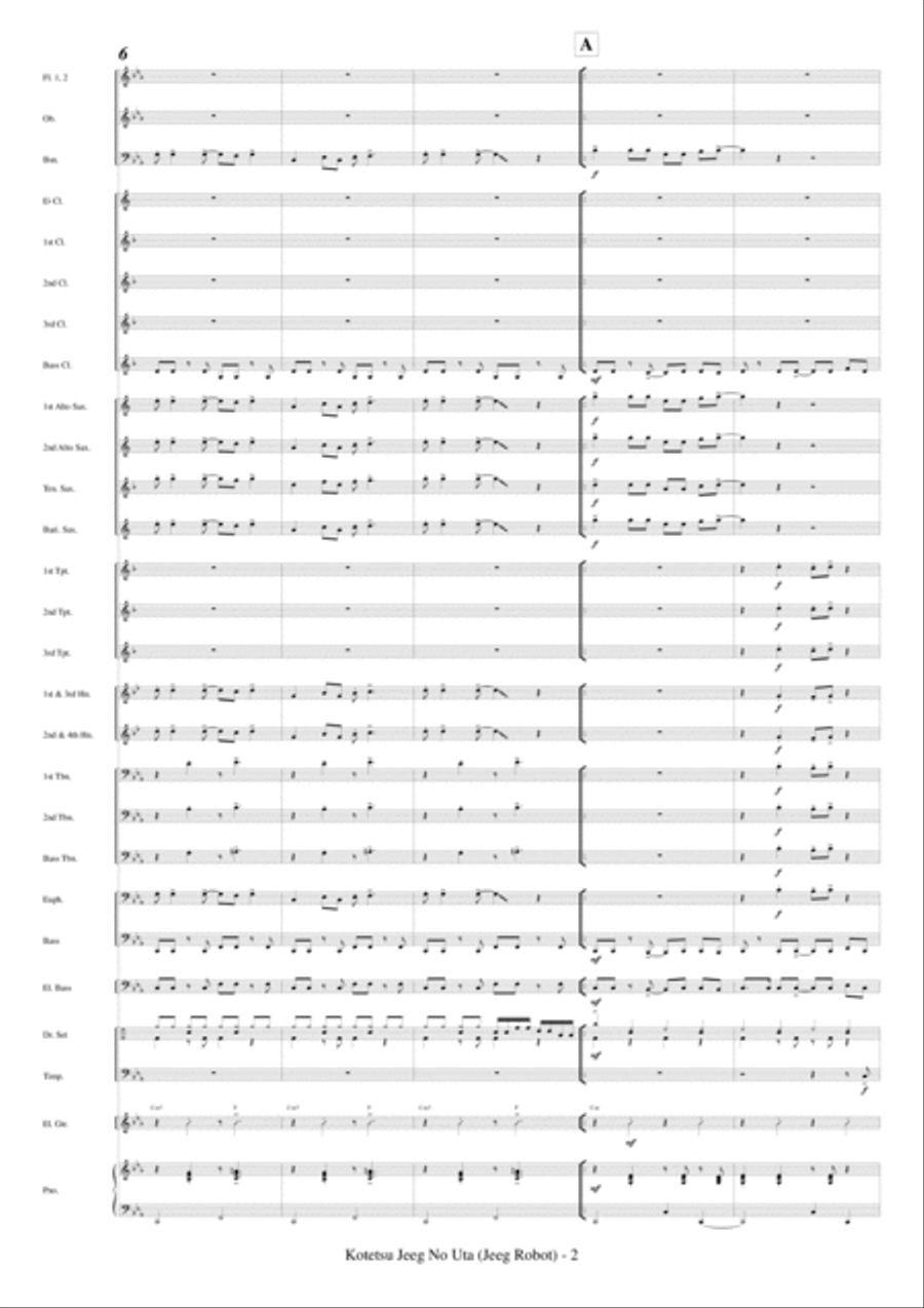 Kotetsu Jeeg No Uta Concert Band scores gallery preview page 4