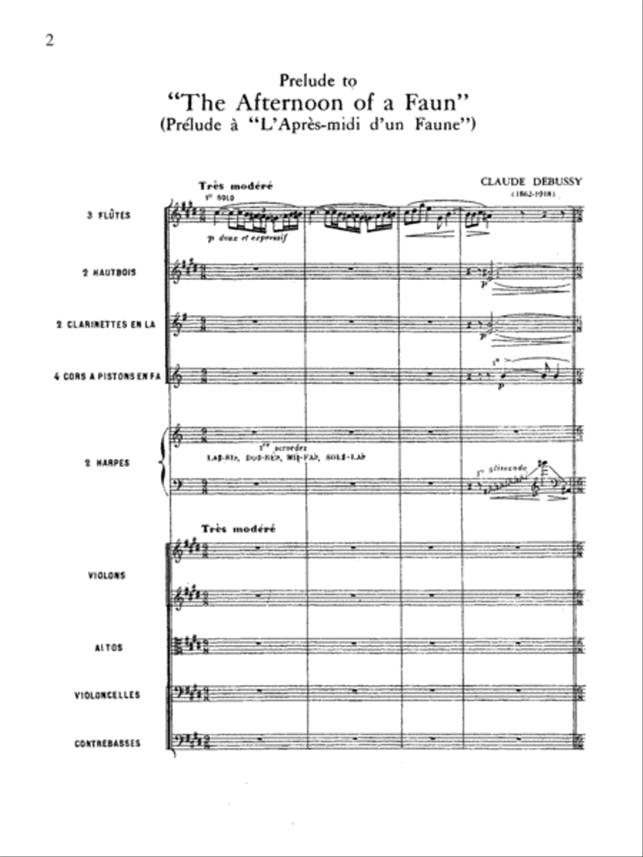 The Afternoon of a Faun -- Prelude Full Orchestra scores gallery preview page 3