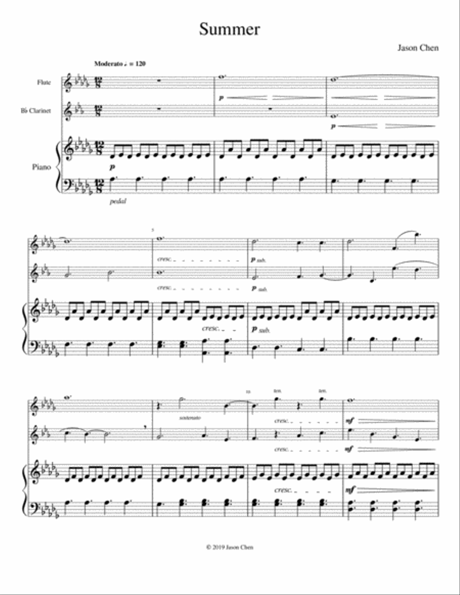 Summer Clarinet scores gallery preview page 3