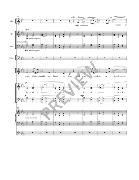 Choral Reflection on Amazing Grace - Full Score and Parts