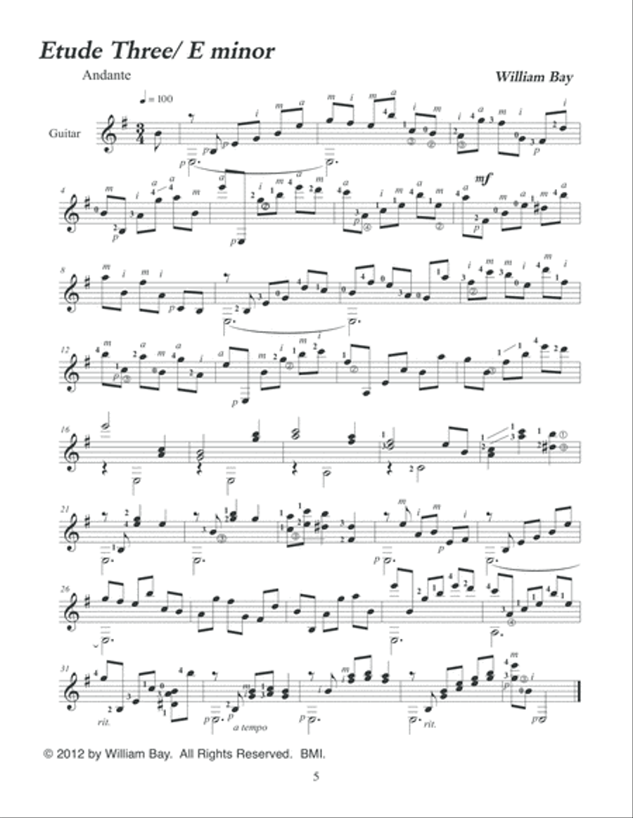 Student Guitar Etudes Volume 1 Classical Guitar scores gallery preview page 6