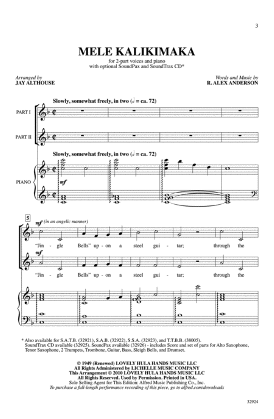 Mele Kalikimaka 2-Part scores gallery preview page 2