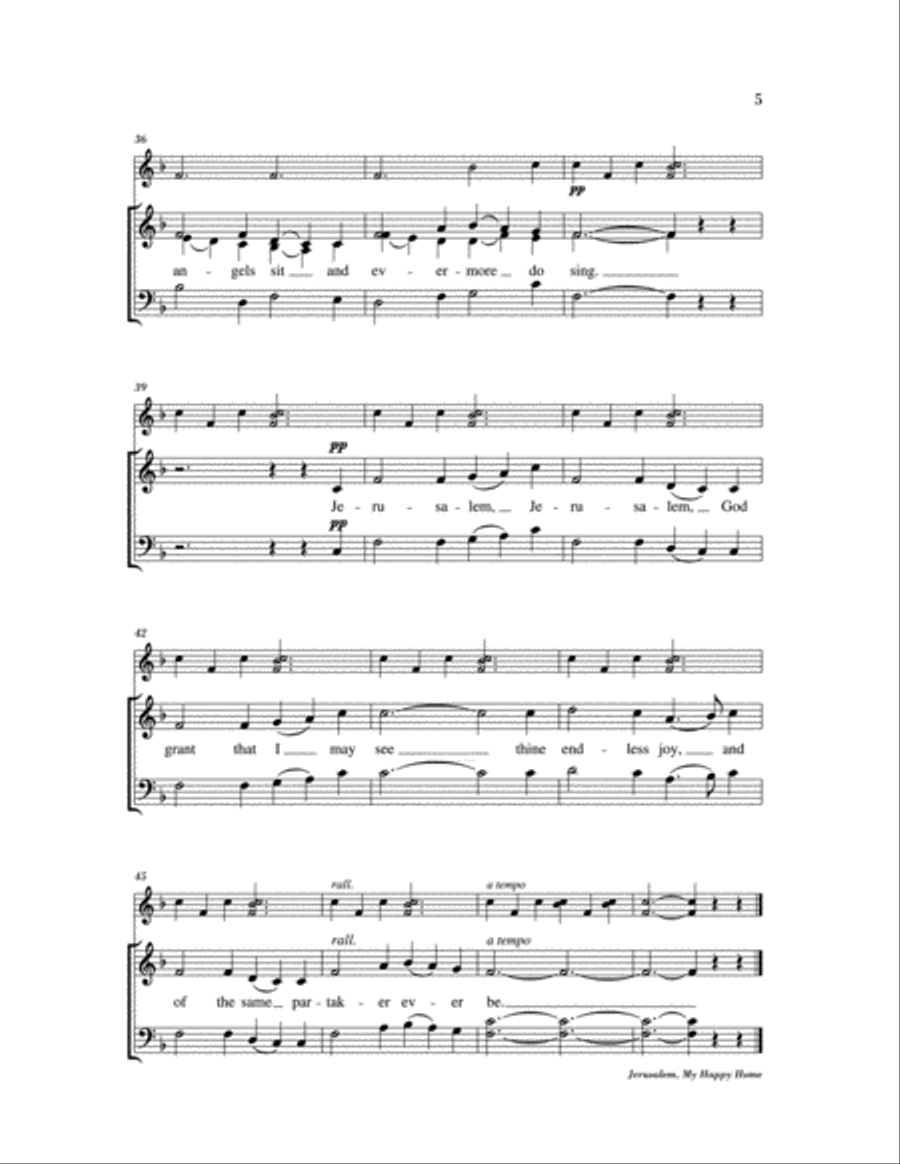 Jerusalem, My Happy Home Jerusalem, My Happy Home 3-Part scores gallery preview page 5