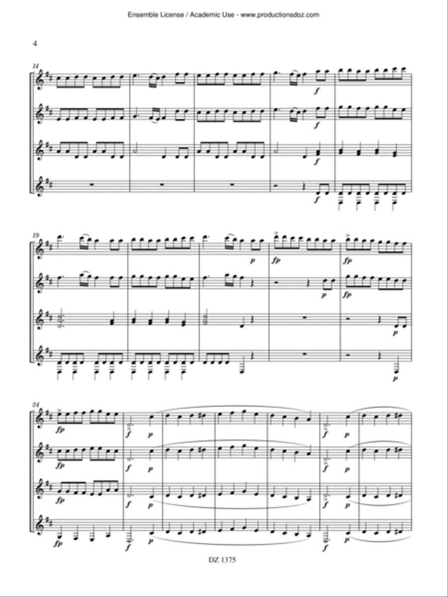 Sinfonia Veneziana Guitar Ensemble scores gallery preview page 4