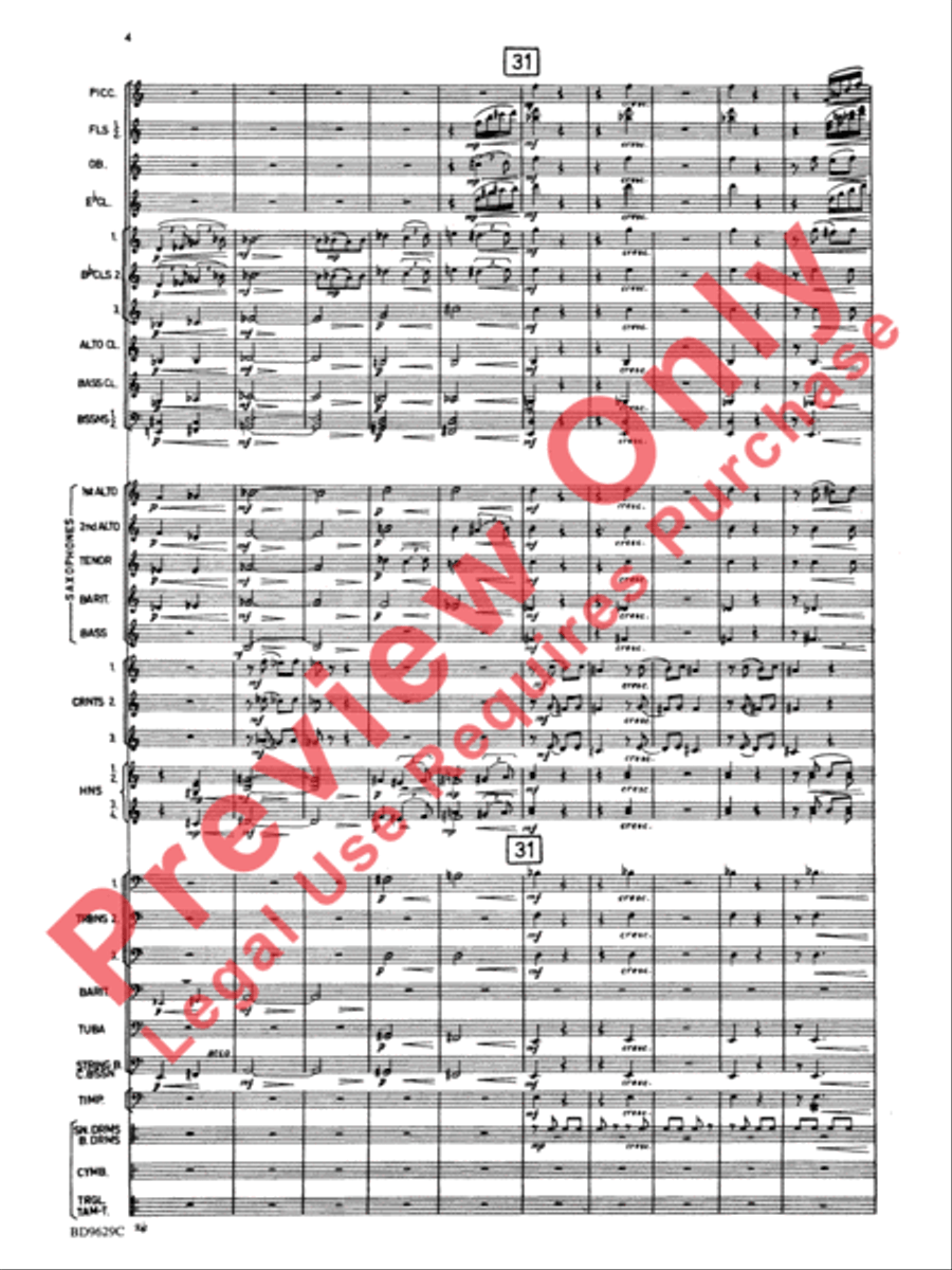 Fantasia for Band Concert Band scores gallery preview page 7