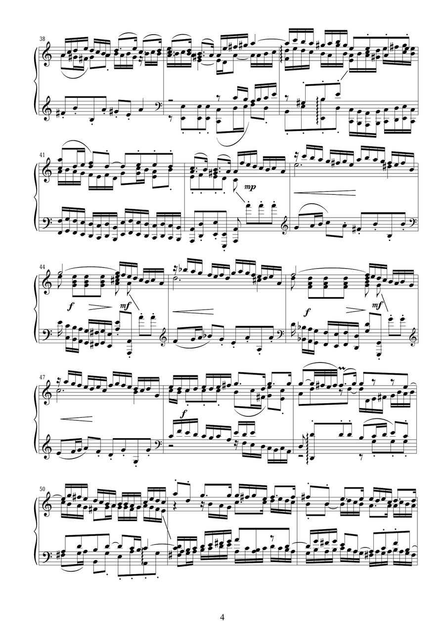 J.S.Bach Orchestral Suite no.1 in C major BWV 1066 - Complete Piano version Piano Solo scores gallery preview page 4