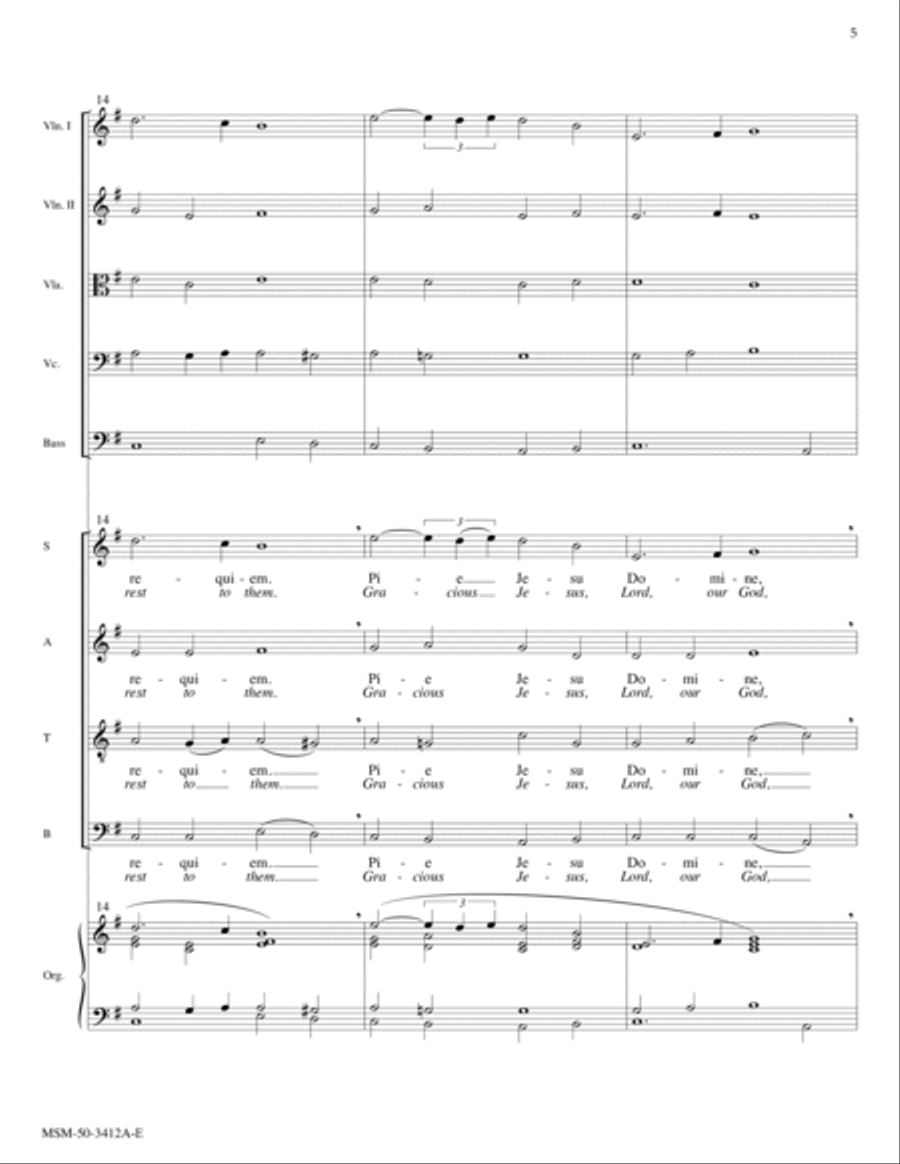 Pie Jesu Choir scores gallery preview page 5