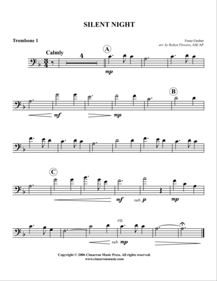 Silent Night Large Ensemble scores gallery preview page 3