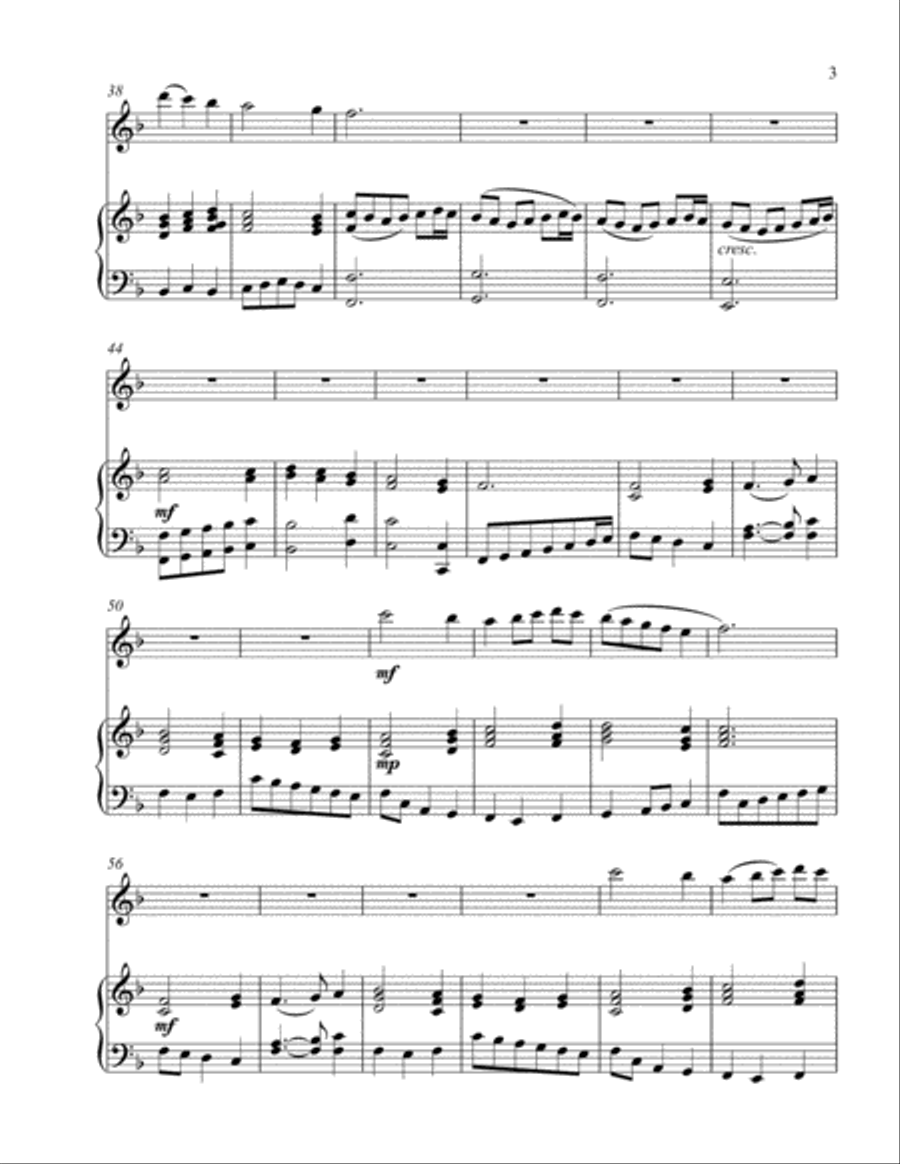 Come, Thou Long Expected Jesus (treble C instrument solo) Piccolo scores gallery preview page 4