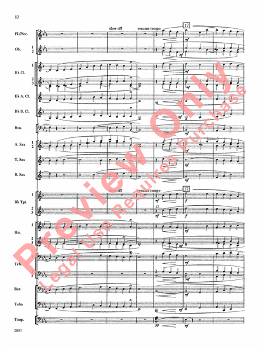 A Percy Grainger Suite Concert Band scores gallery preview page 13
