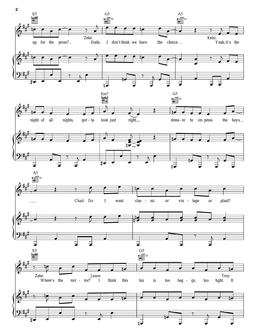 A Night To Remember Piano, Vocal, Guitar scores gallery preview page 2