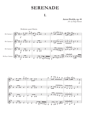 Serenade Op. 44 for Clarinet Quartet - 1st Movement