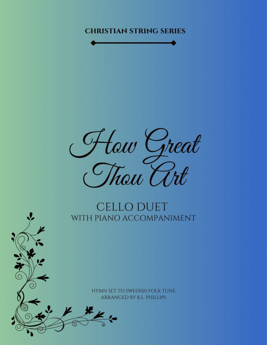 How Great Thou Art - Cello Duet with Piano Accompaniment image number null