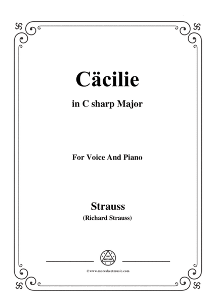 Richard Strauss-Cäcilie in C sharp Major,for voice and piano image number null