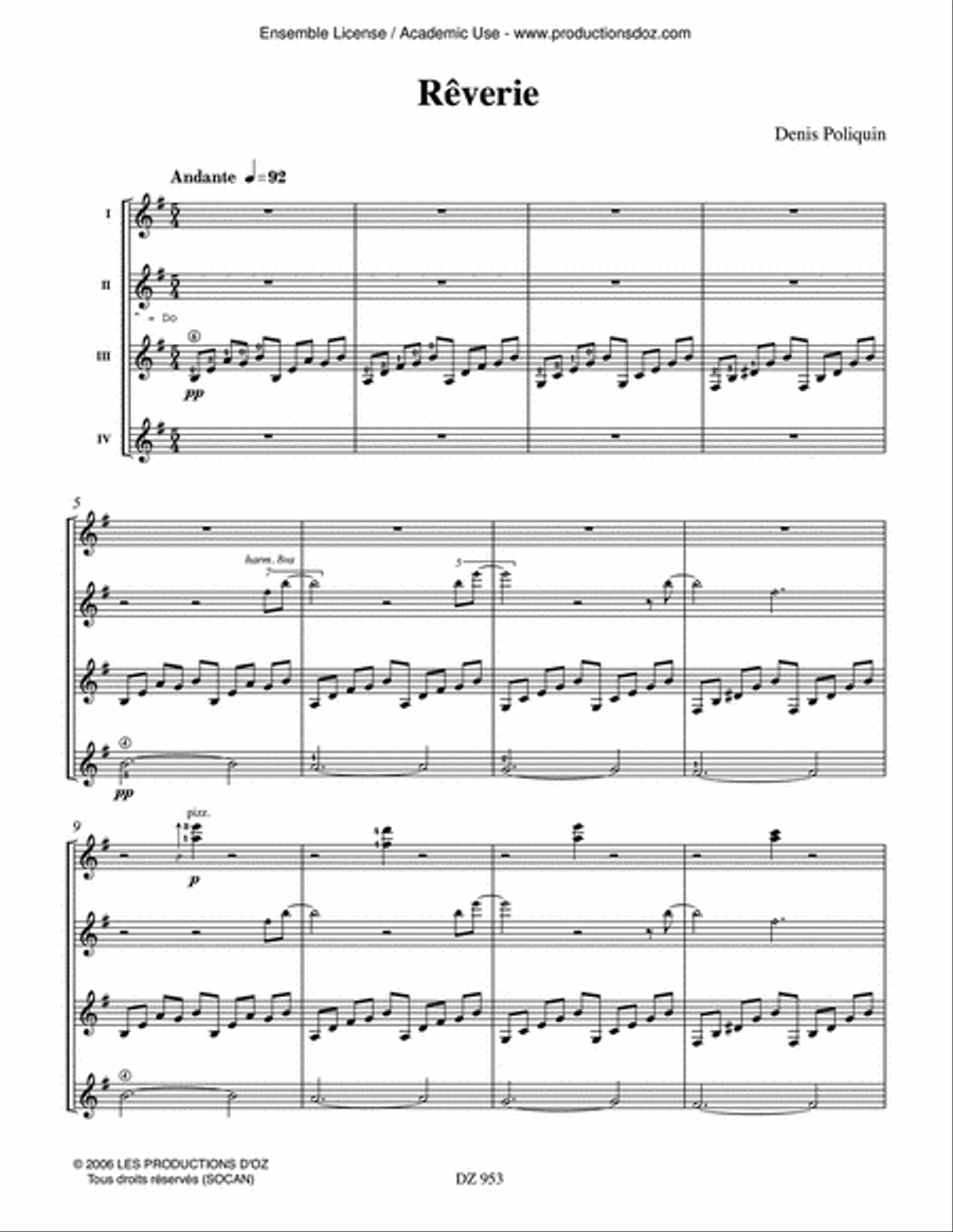 Rêverie Guitar Ensemble scores gallery preview page 2