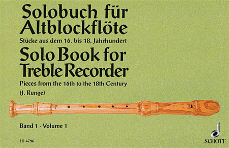 Solo Book for Alto Recorder – Volume 1 Alto Recorder scores gallery preview page 1