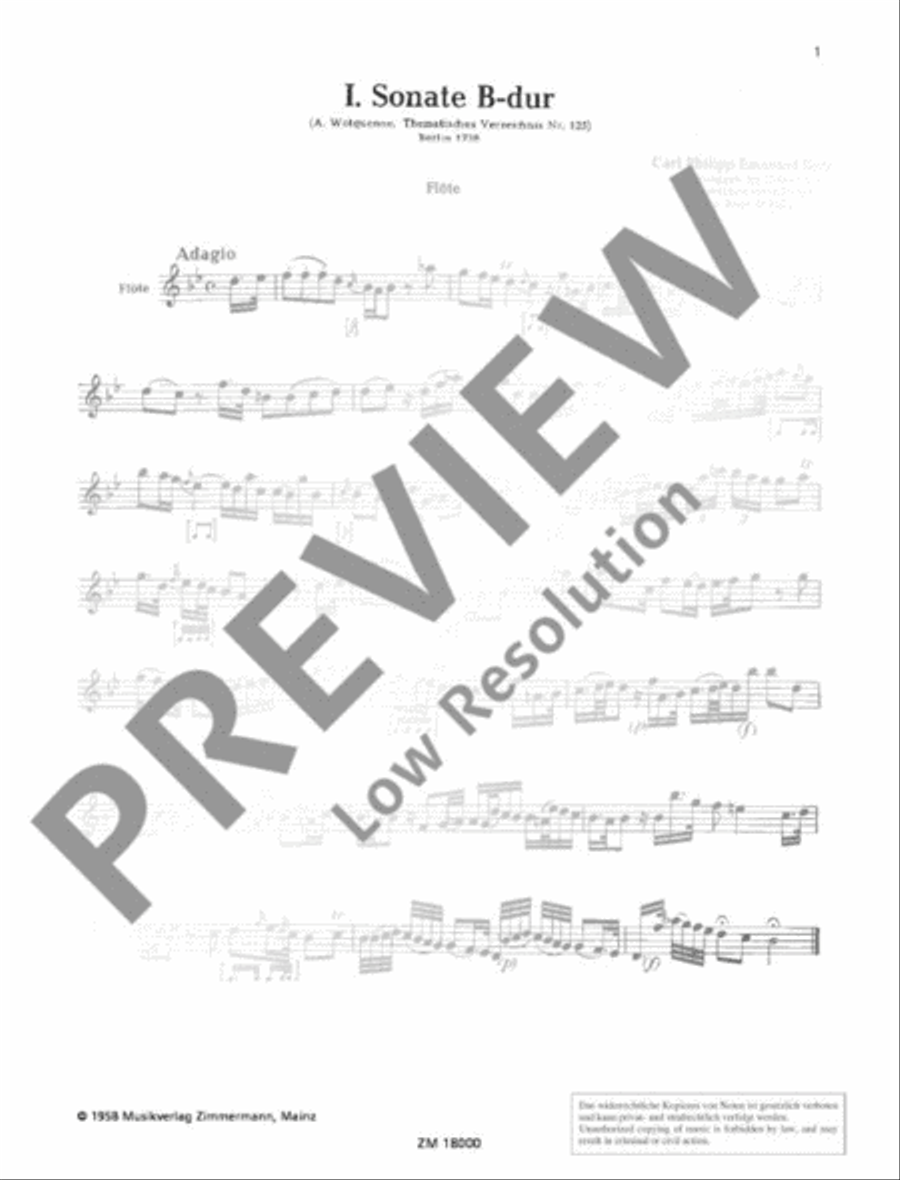6 Sonatas Flute scores gallery preview page 2