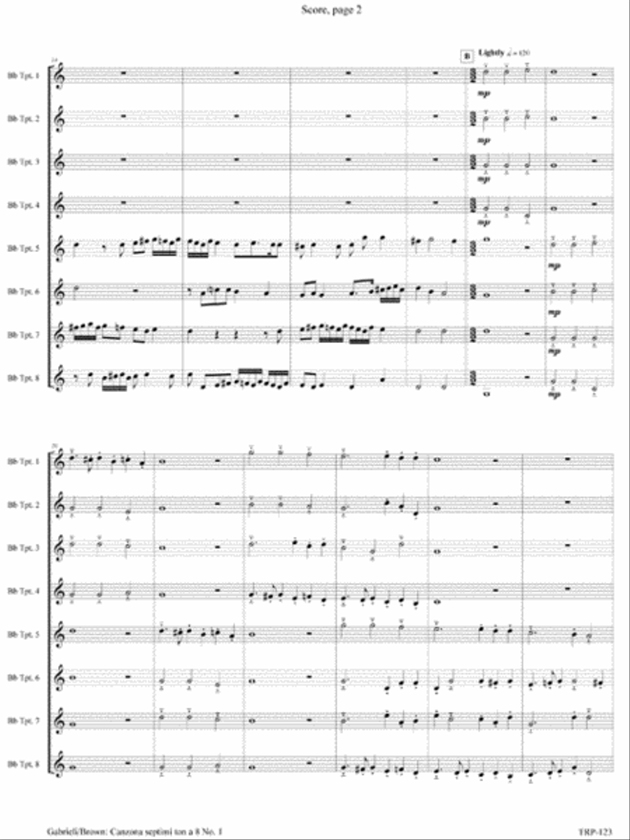 Canzon septimi toni a 8 no. 1 Small Ensemble scores gallery preview page 3