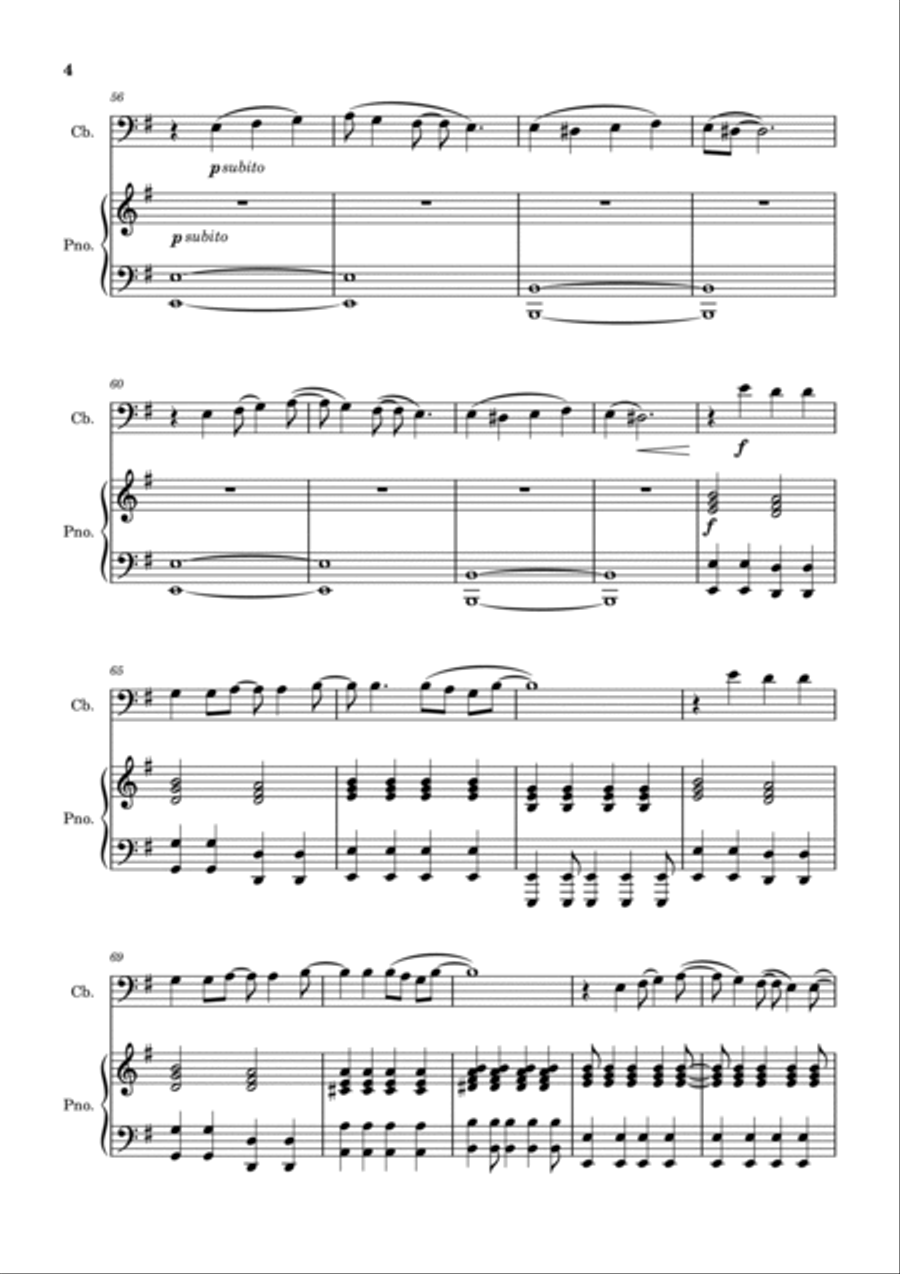 Paint It, Black Double Bass scores gallery preview page 4