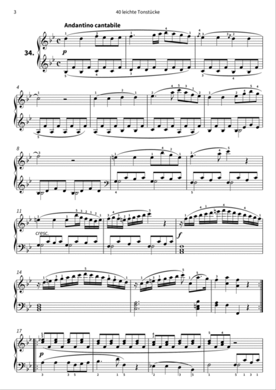40 leichte Tonstucke Piano scores gallery preview page 5