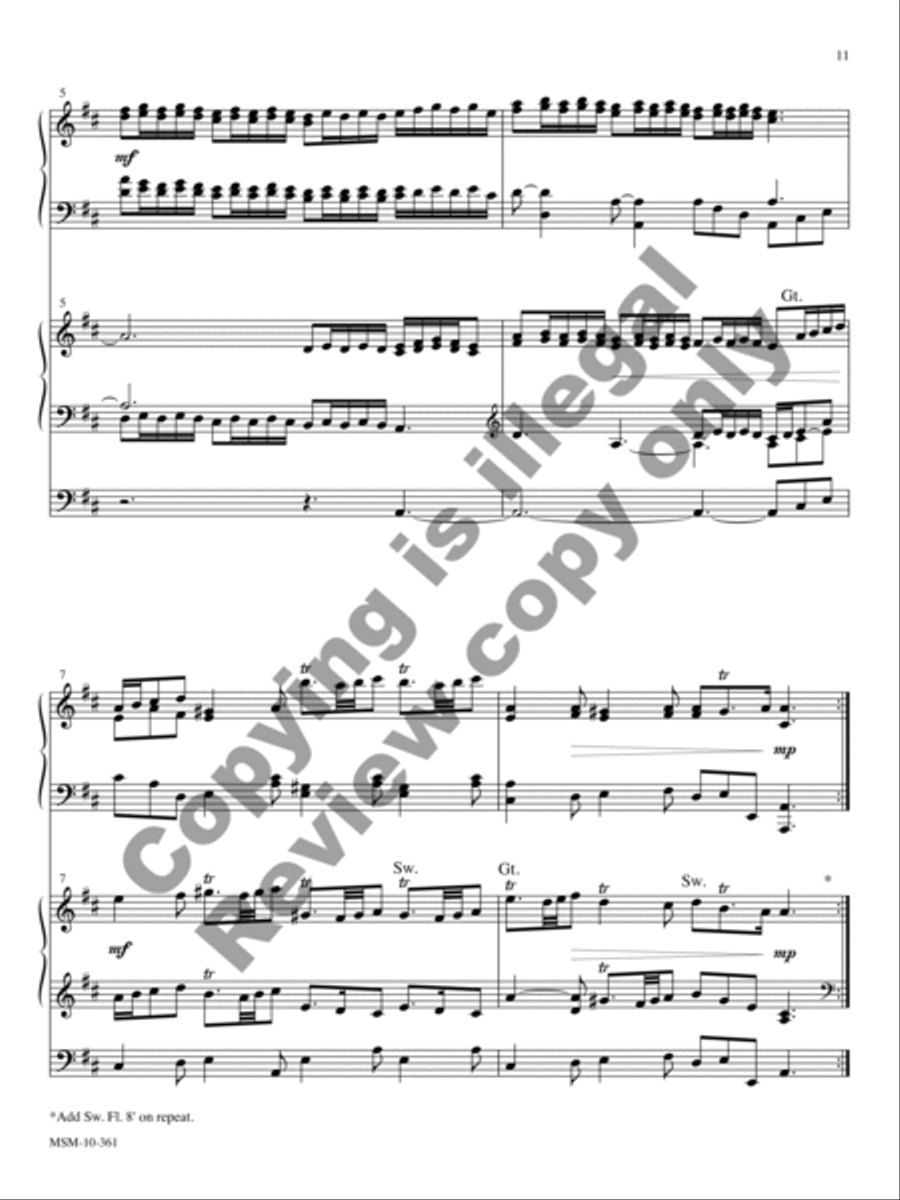 Royal Fireworks Music: Piano and Organ Duet Organ scores gallery preview page 19
