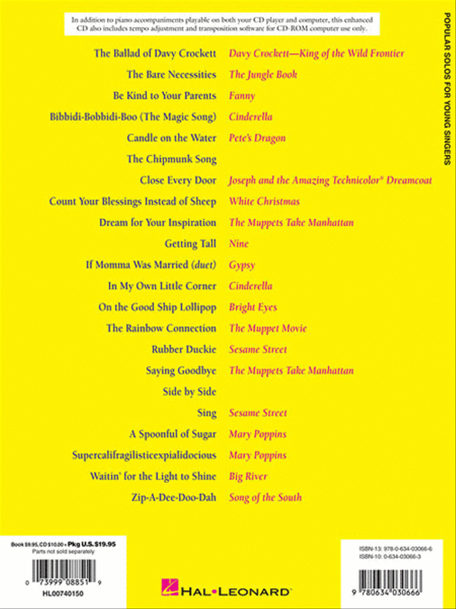 Popular Solos for Young Singers Voice scores gallery preview page 3