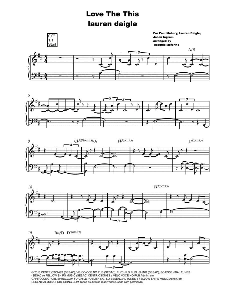 Love Like This Easy Piano scores gallery preview page 1