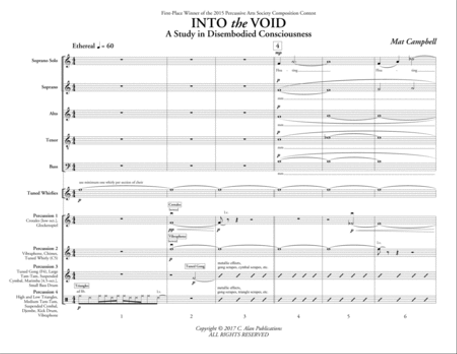 Into the Void (percussion ensemble) Choir scores gallery preview page 2