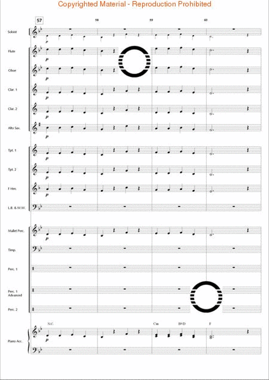 Concerto for Triangle and Band Concert Band scores gallery preview page 16
