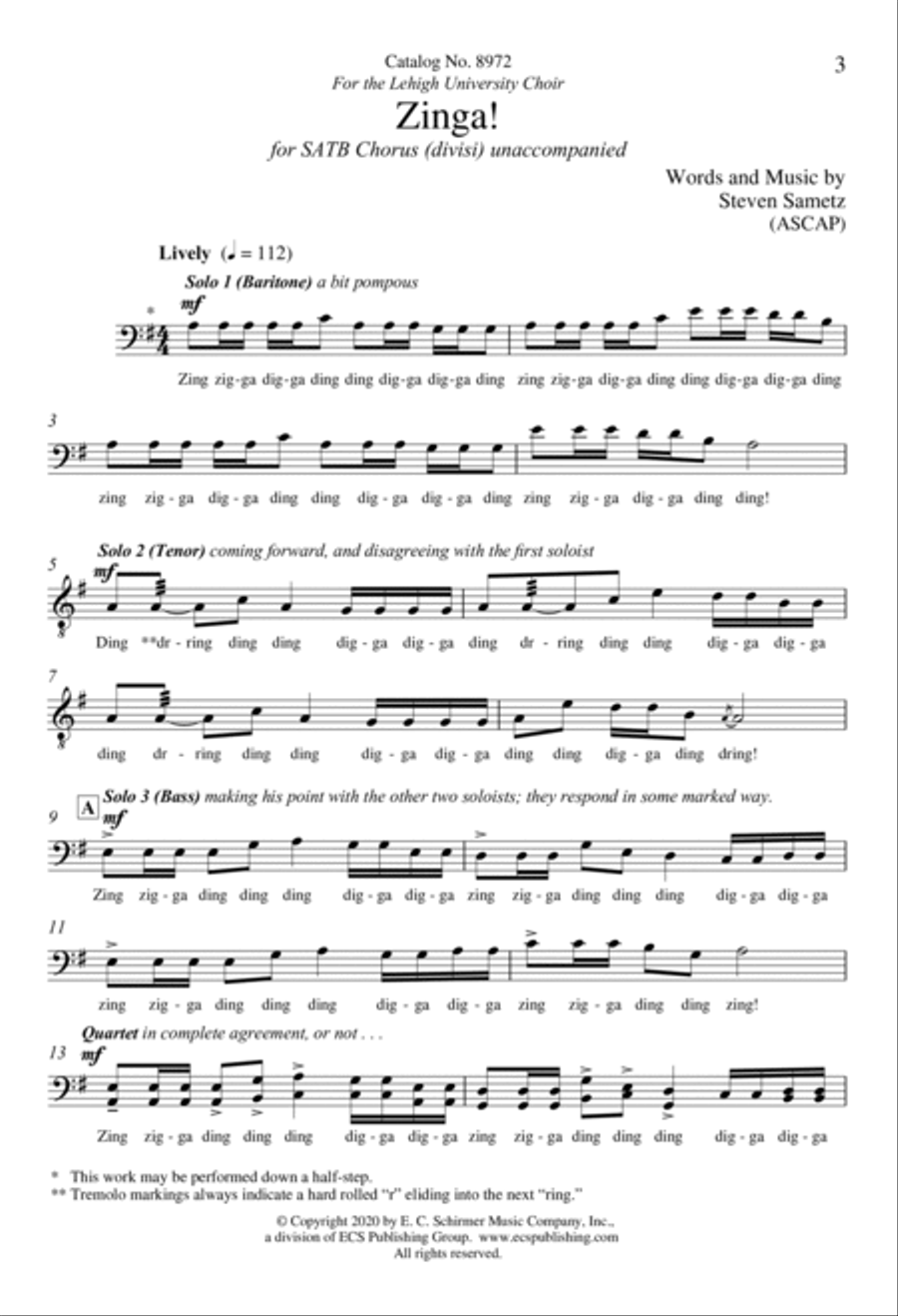 Zinga! Zinga! Divisi scores gallery preview page 2
